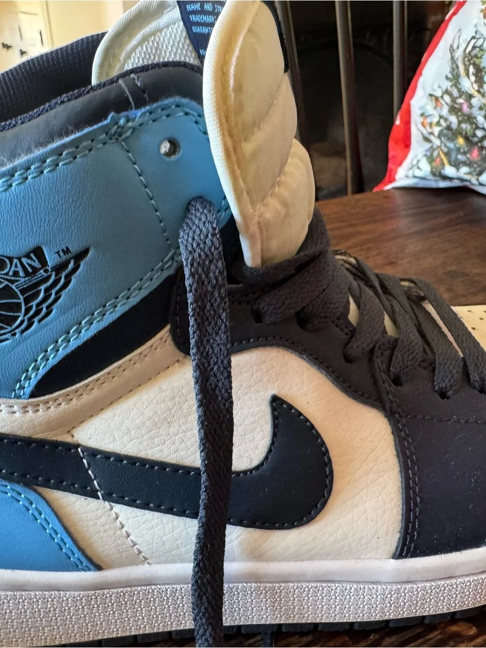 Jordan High Top Sneakers - Light Blue/Black/White